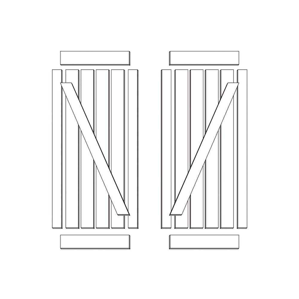 Classic Unfinished Solid Knotty Pine Barn Door with Black Hardware Kit