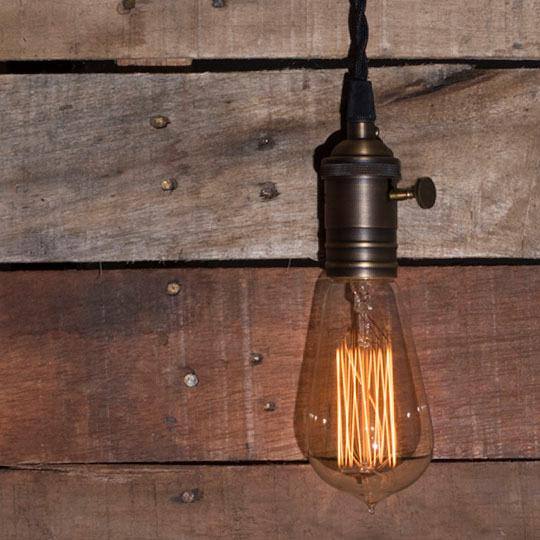 40 Watt Amber Dimmable Edison Squirrel Cage Light Bulb