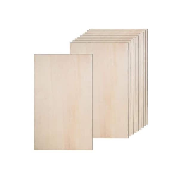 1/8 in. x 11.8 in. x 19.7 in. Basswood Project Panel 12-Pack for Laser Cutting, Wood Burning, Staining