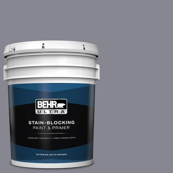 BEHR ULTRA 5 gal. #PPU16-15 Gray Heather Satin Enamel Exterior Paint & Primer