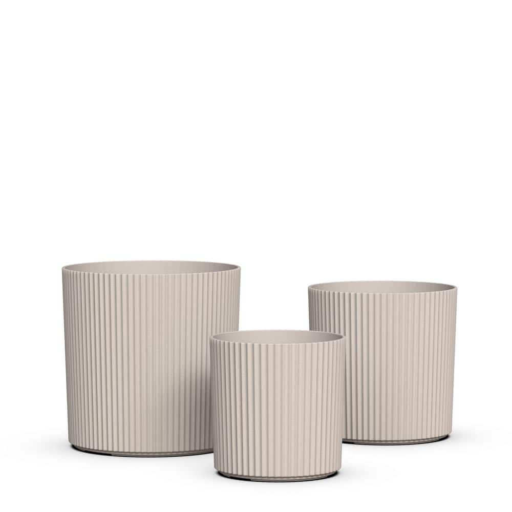 Serene Chai 14 in. W x 14 in. H Plastic Indoor/Outdoor Planter with Drainage Holes 3-Pack price history on PriceWatchPro
