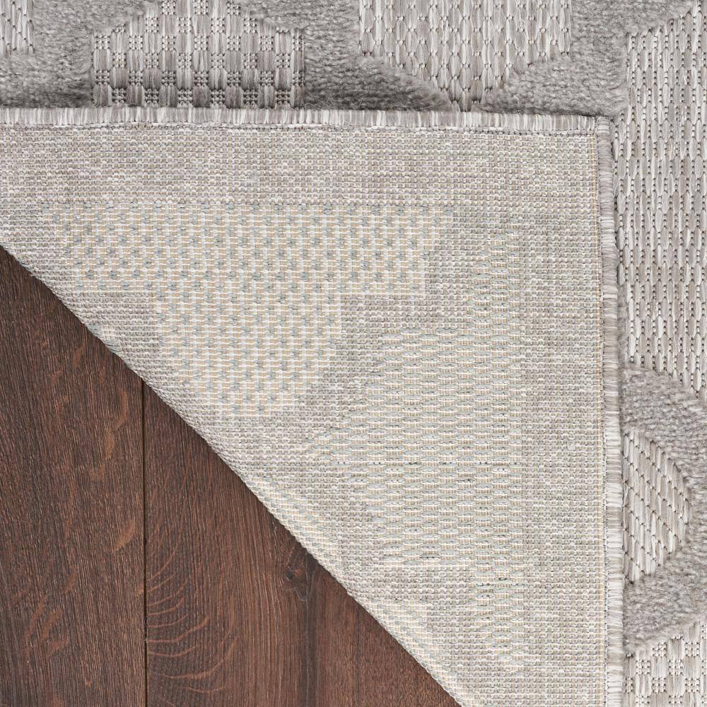 Silver Grey Trellis 6' x 9' Handmade Synthetic Area Rug