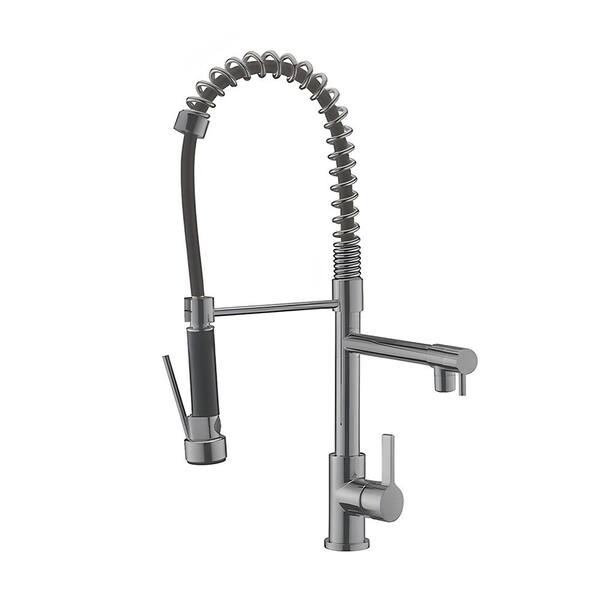 Homlux Single Handle Pull Down Sprayer Kitchen Faucet With Pot Filler In Brushed Nickel 6012