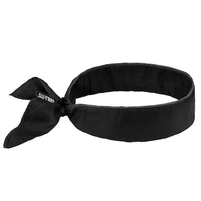 Chill-Its Black Cooling Bandana - Polymer Embedded Batting Material