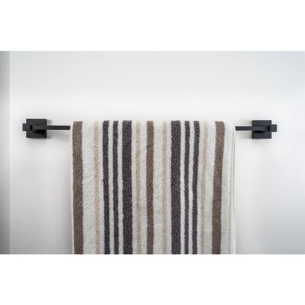 Matte Black Modern 3-Piece Bathroom Hardware Set