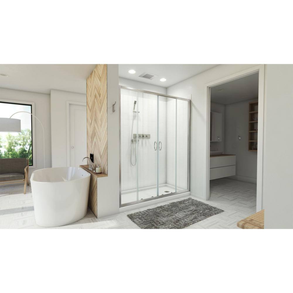 DreamLine Visions 32" x 60" Sliding Shower Door Kit with Base and Wall