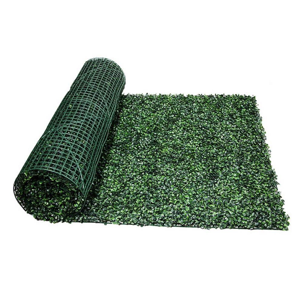 40 in. x 120 in. Light Green Artificial Boxwood Hedge Panels with Lights
