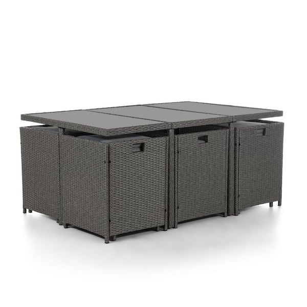 4 seater rattan cube set cover