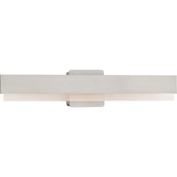 Semblance Collection 24 in. Brushed Nickel Medium Modern 3CCT Integrated LED 1-Light Linear Vanity Light