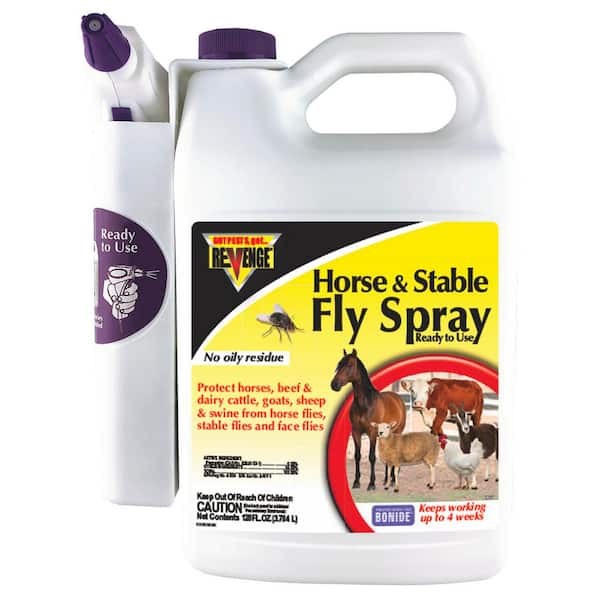 Revenge Revenge Horse and Stable Fly Spray, 128 oz. Ready-to-Use with Power Sprayer, Long Lasting Flea and Tick Control