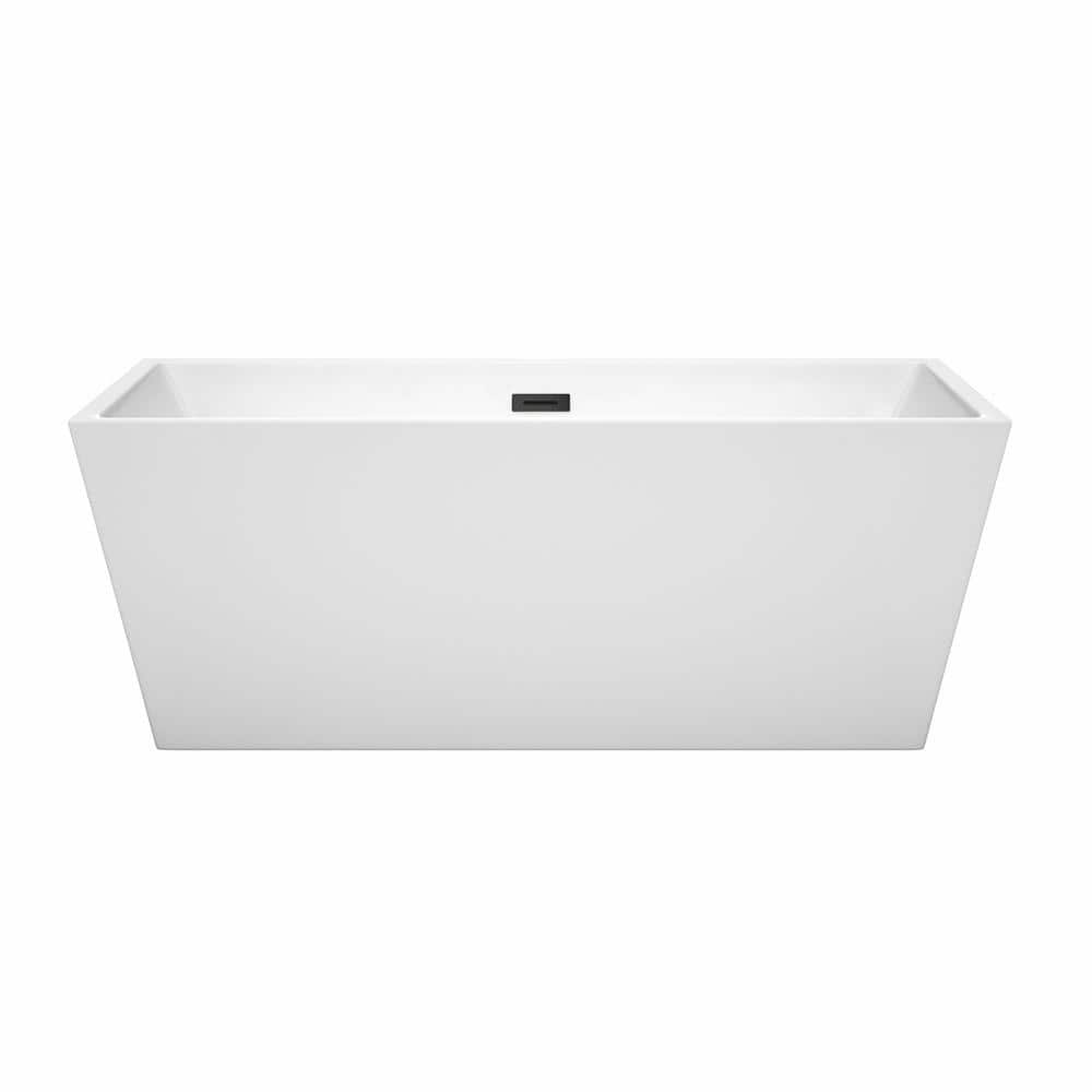 Sara 63'' White Acrylic Freestanding Soaking Bathtub