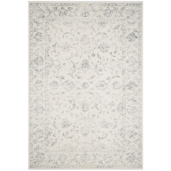 Carnegie Cream/Gray 7 ft. x 9 ft. Border Area Rug