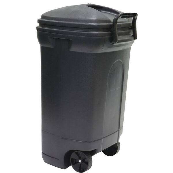 United Solutions 34 Gal. Plastic Wheeled Outdoor Trash Can