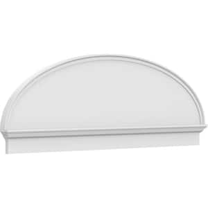 2-3/4 in. x 74 in. x 25-3/8 in. Elliptical Smooth Architectural Grade PVC Combination Pediment Moulding
