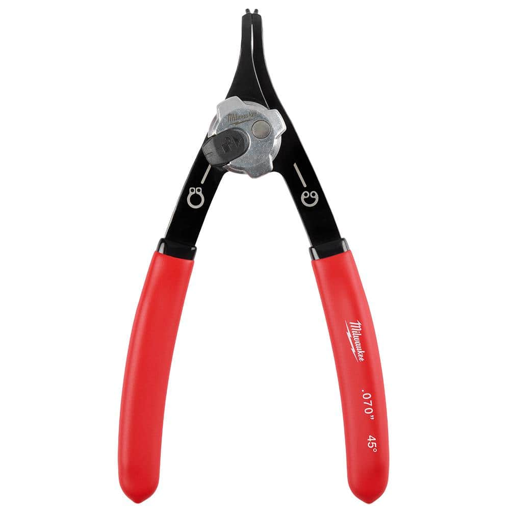 Milwaukee 0.070 in. Convertible Snap Ring Pliers - 45° 48-22-6537 - The  Home Depot