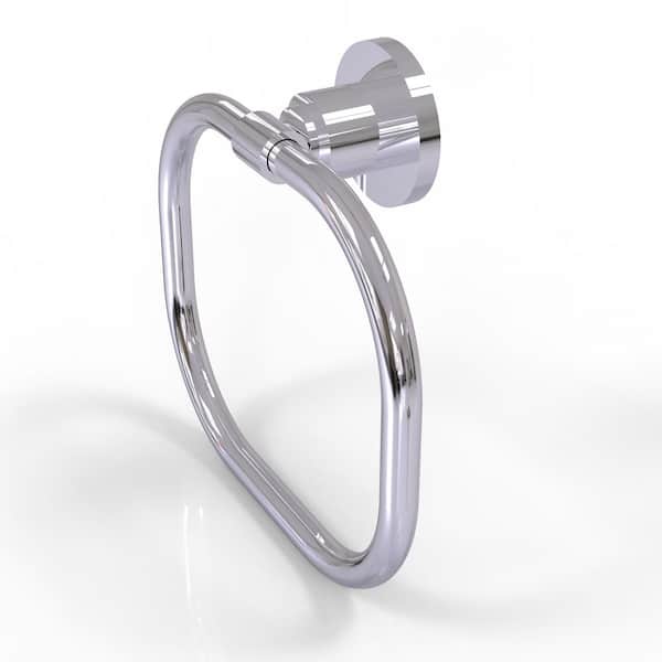 Allied Brass Washington Square Collection Wall Mounted Towel Ring in Polished Chrome