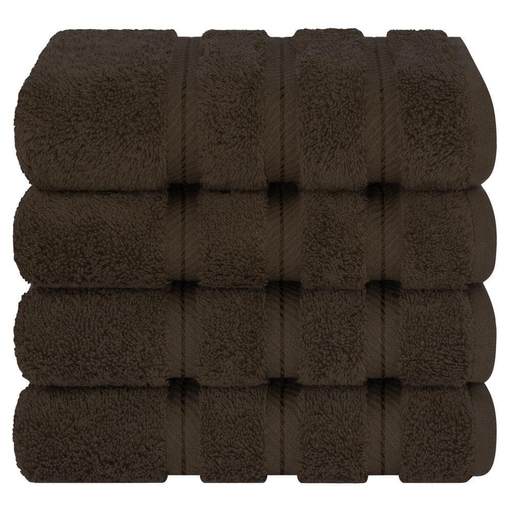 Sweet Choco Towel 100%コットン American Soft Linen 4 Piece 100% Turkish Cotton Hand Towel Set