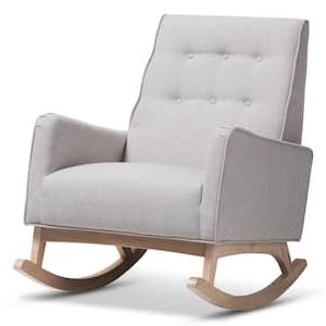 Marlena Light Gray Fabric Rocking Chair