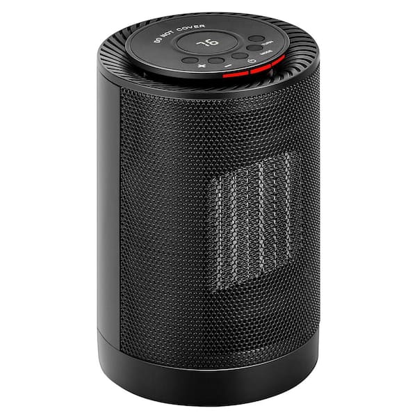 VIVOHOME 1200-Watt Electric Ceramic Space Heater with Fan, Thermostat and Auto Oscillating in Black
