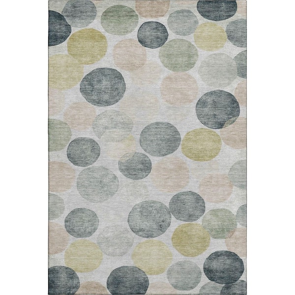 Mayfield Premium Machine Washable Abstract AMF1898 Gray 10 ft. x 14 ft. Area Rug