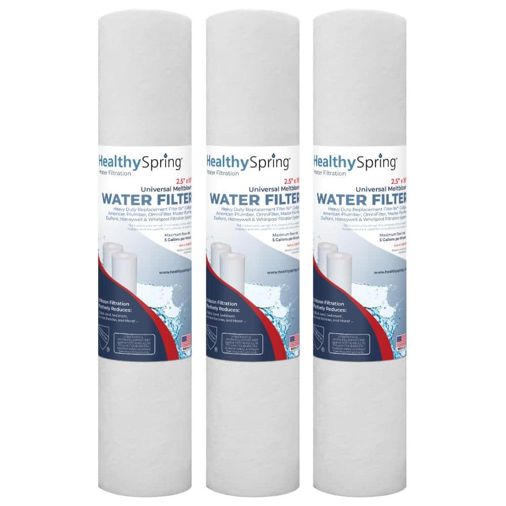 Universal Water Filter Replacement Cartridge Stringwound 30-micron 2.5 x 9.875 3-Pack price history on PriceWatchPro