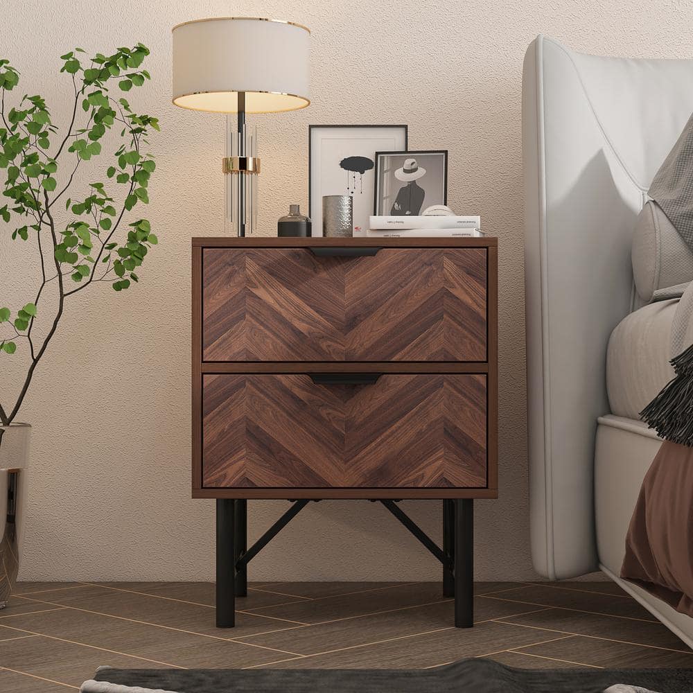 Brown on sale bedside cabinet