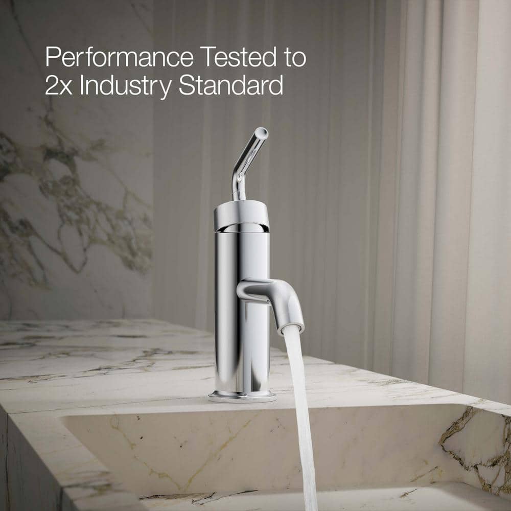 Polished Chrome Single-Handle Bathroom Sink Faucet