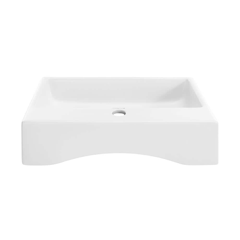 Claire 21" Matte White Ceramic Above-Counter Vessel Sink