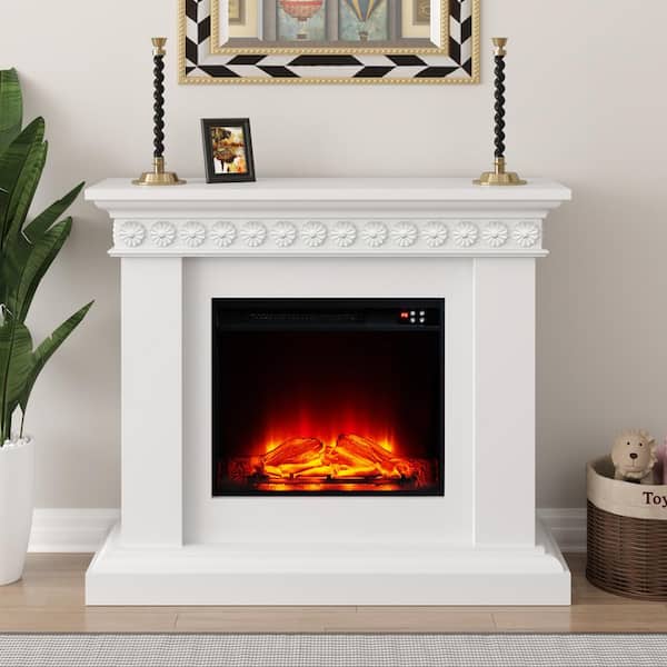 FESTIVO 46 in. Freestanding Electric Fireplace in White FFP24125