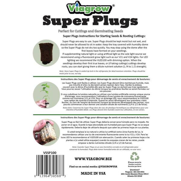 Viagrow Super Plugs 100 Seed Starter Plugs Vssp100 The Home Depot