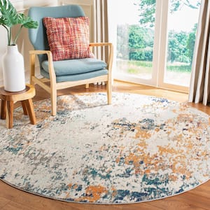 Madison Gray/Beige 11 ft. x 11 ft. Geometric Abstract Round Area Rug