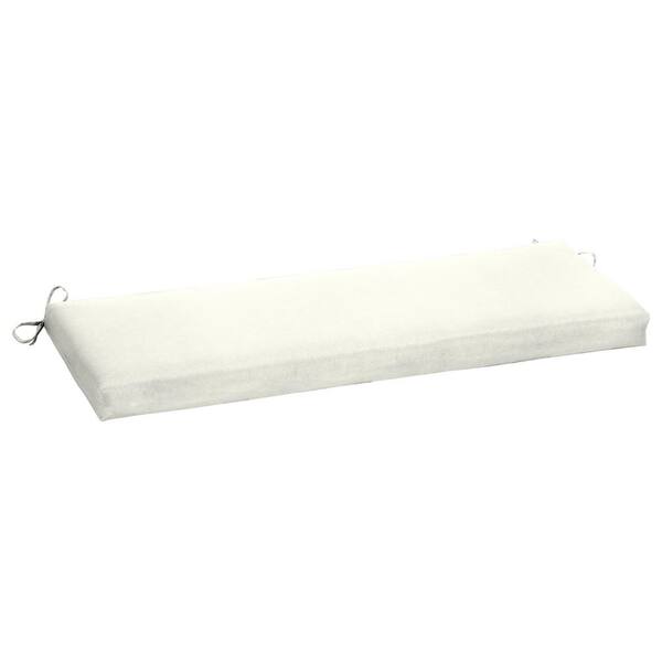 Home Decorators Collection 45 x 15 Sunbrella Canvas White Outdoor Bench Cushion