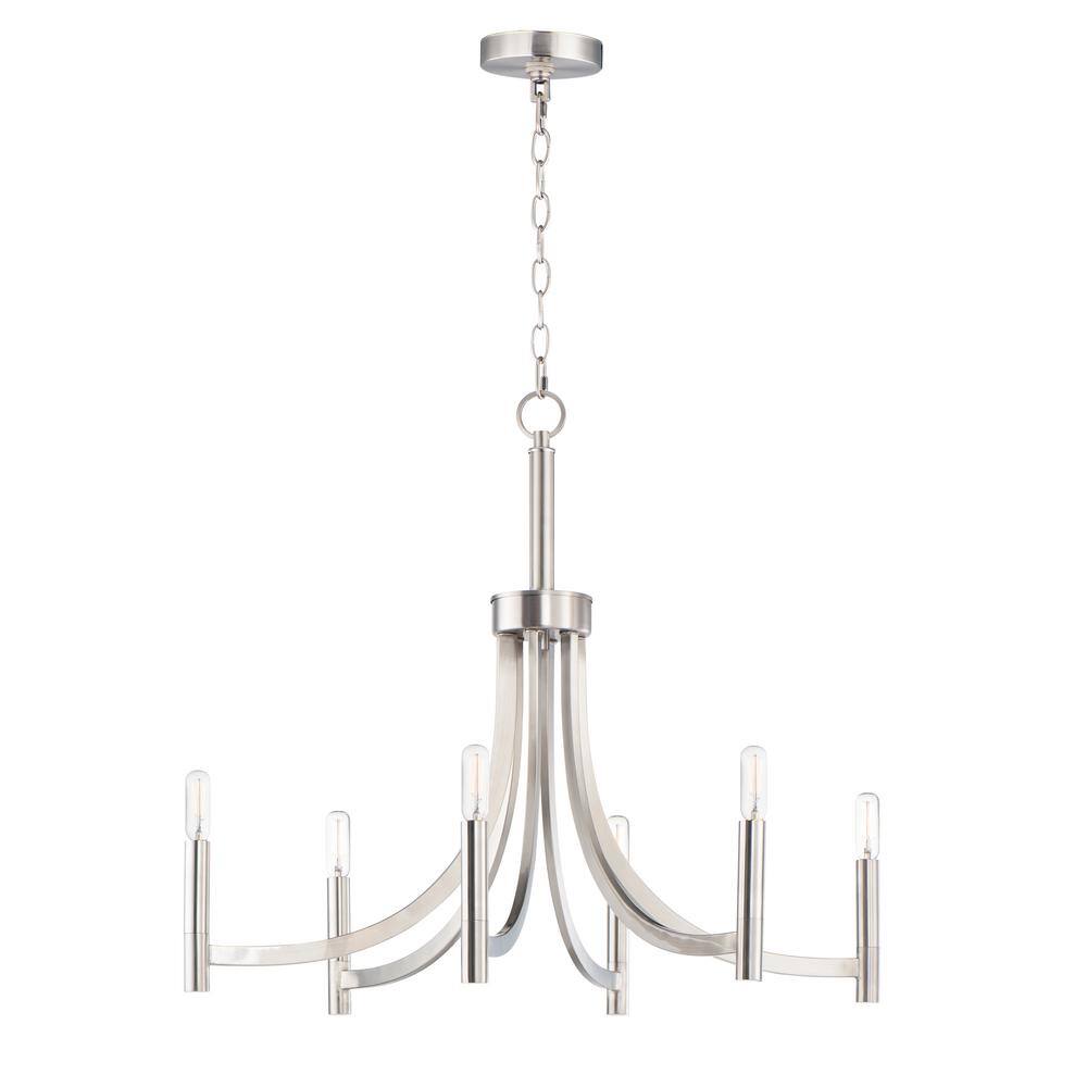 Lyndon 28 in. 6-Light Chandelier No Bulbs Included Flush Mount price history on PriceWatchPro
