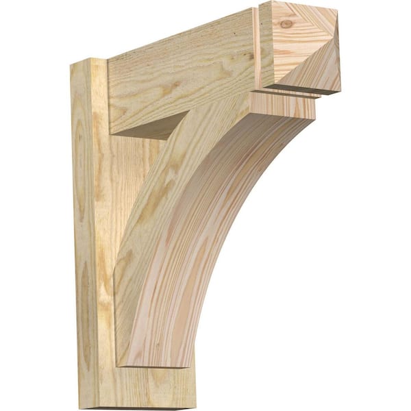 Ekena Millwork 6 in. x 18 in. x 18 in. Douglas Fir Thorton Arts and Crafts Rough Sawn Outlooker