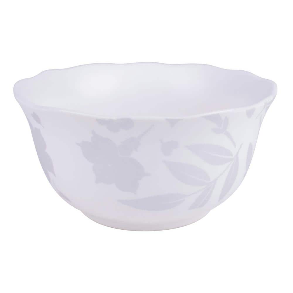 Elegant Floral White Porcelain 12-Piece Dinnerware Set