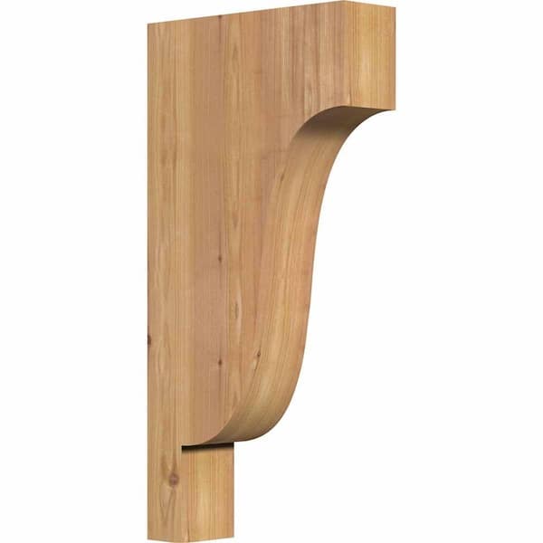 Ekena Millwork 3-1/2 in. x 12 in. x 24 in. Western Red Cedar Newport Smooth Corbel