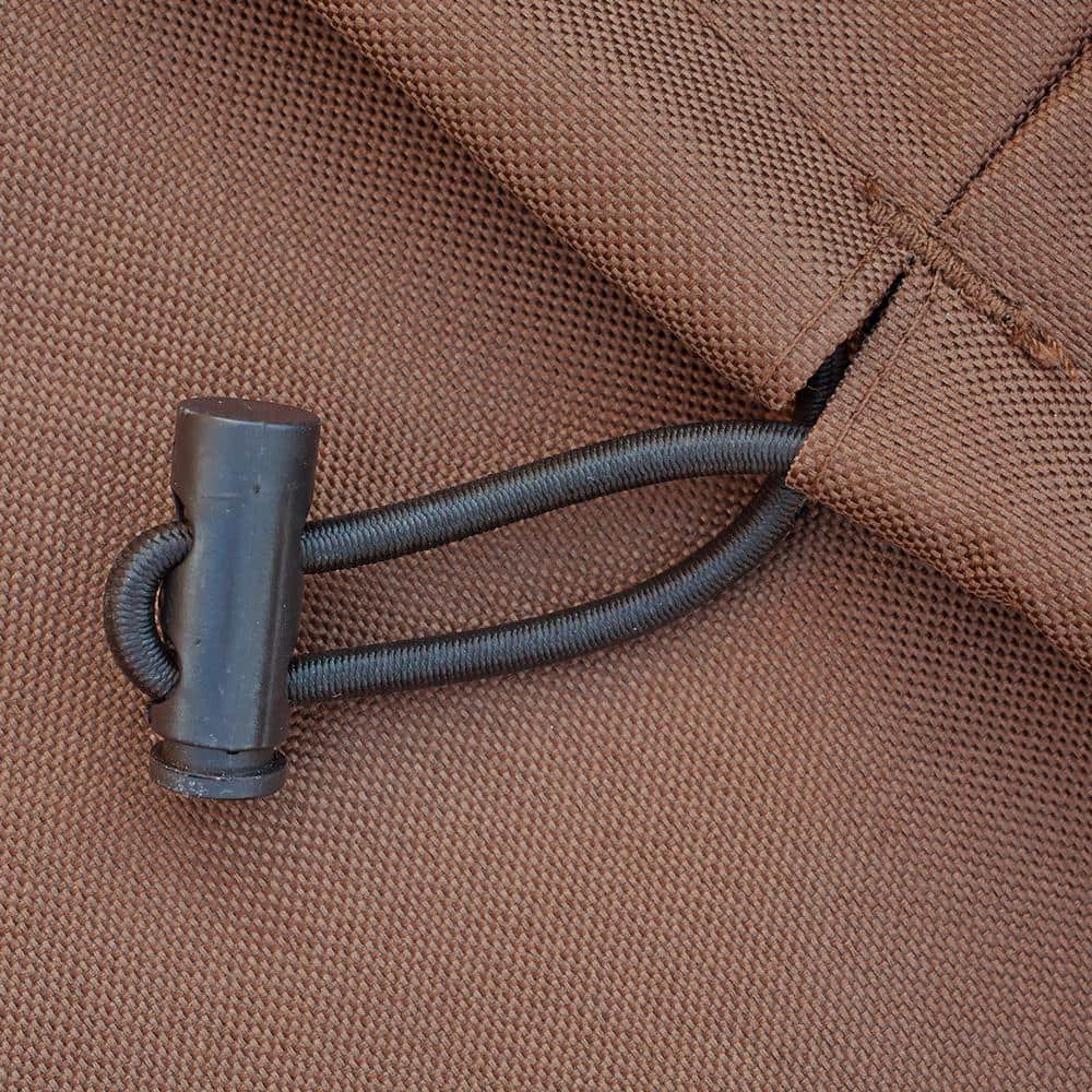 Ultimate 76 Inch Round Beige and Brown Patio Table Cover