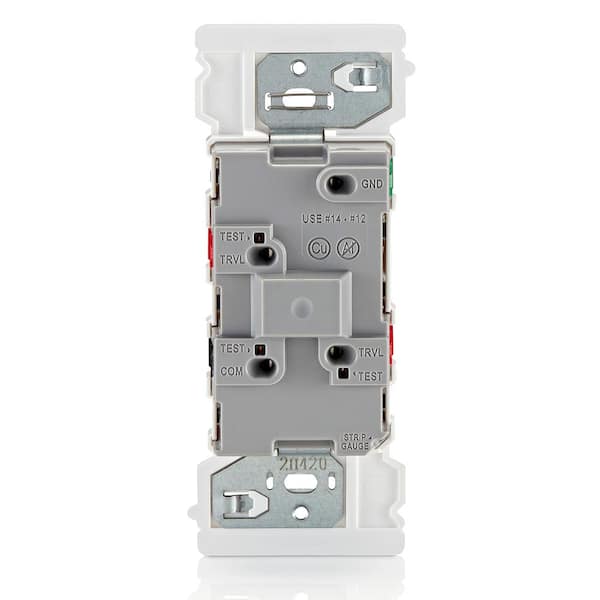 Leviton - Decora Lever Edge 15 Amp 120/277 Volt 3-Way Switch, White (1-Pack) E5603-SW