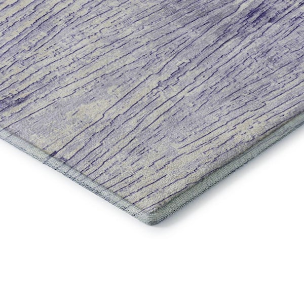 Mayfield Premium Machine Washable Abstract AMF1981 Lavender 8 ft. x 10 ft. Area Rug