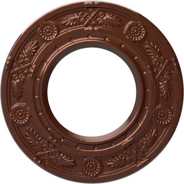 Ekena Millwork 1/2 in. x 8 in. x 8 in. Polyurethane Daniela Ceiling Medallion, Copper Penny