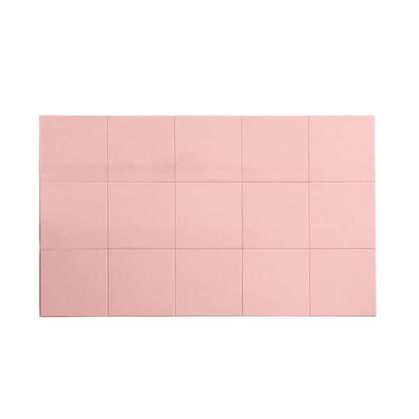 15 Pack 36 in. x 59 in. Pink Wood Framed Felt Memo Board