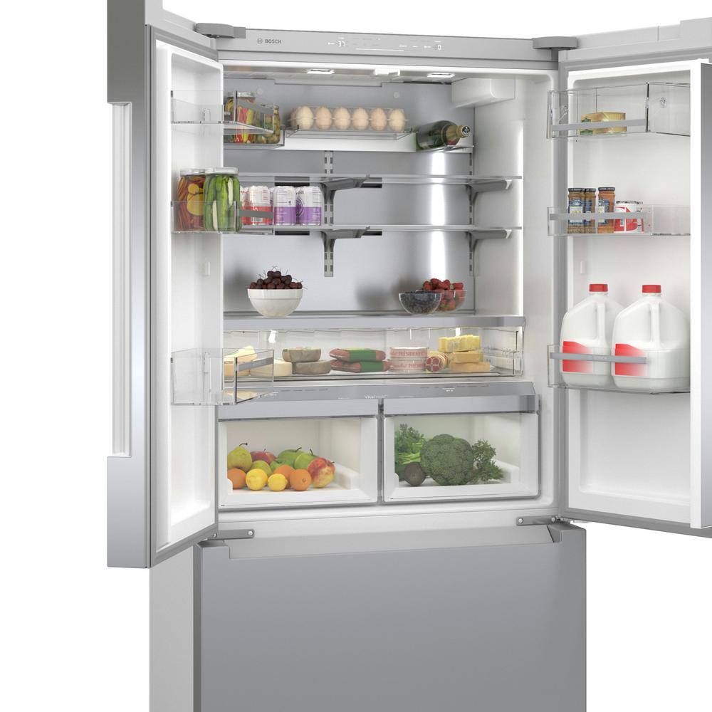 36-Inch Stainless Steel Smart French Door Refrigerator with Ice Maker