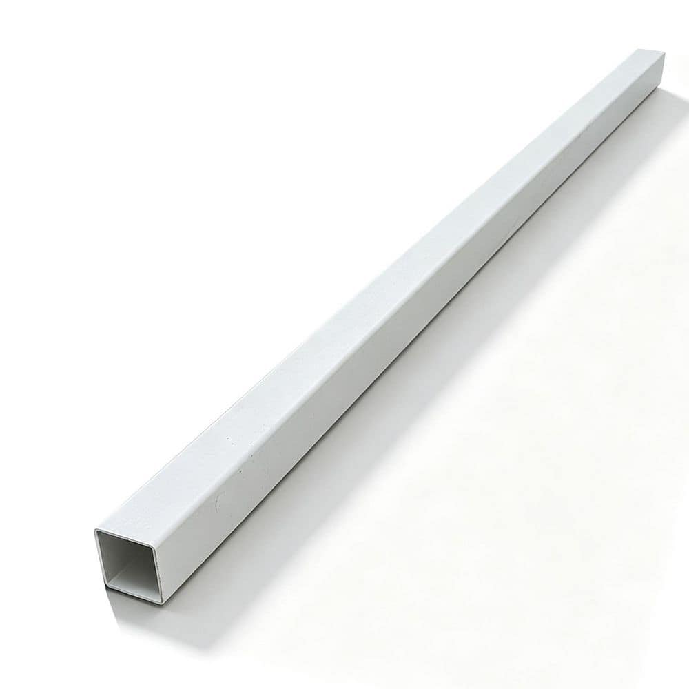 Wellco 4 in. x 4 in. x 5 ft. White PVC Rigid Square Pipe Fence Post ...