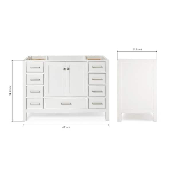 Cambridge 48 in. W Vanity Cabinet Only in White Cambridge 48 in. W Vanity Cabinet Only in White