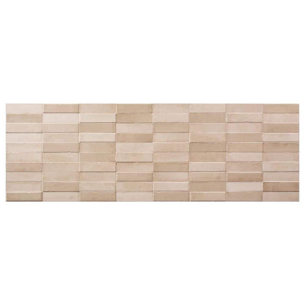 Mira Desert Beige 4 in. x 0.43 in. Textured Matte Ceramic Wall Tile Sample price history on PriceWatchPro
