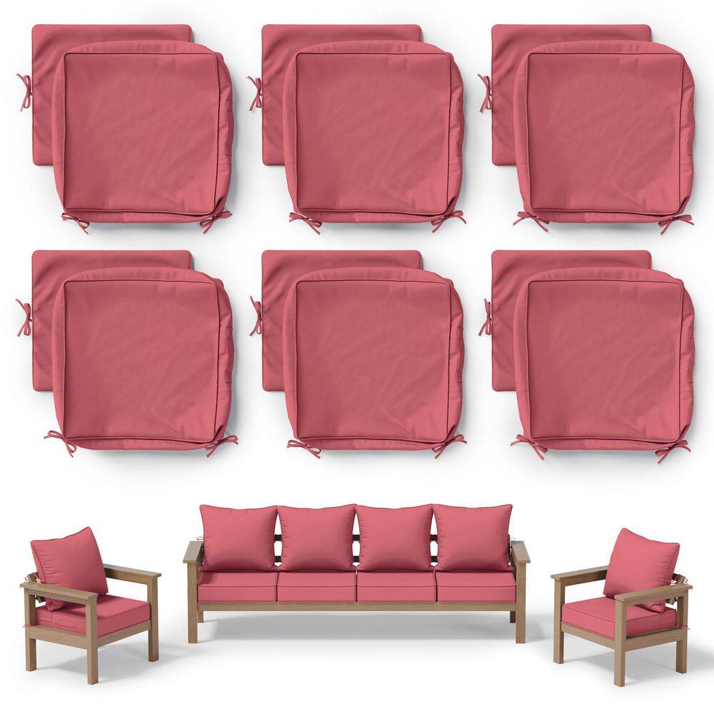 19 in. x 19 in. Slipcover Replacement Outdoor Waterproof Seat and Back Cover Set for Chair and Sofa Fuchsia (6-Pack) price history on PriceWatchPro