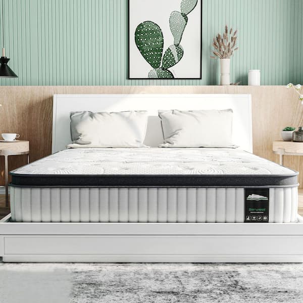 Serweet 10 in. Medium Firm Euro Top Hybrid Memory Foam Innerspring Full Mattress