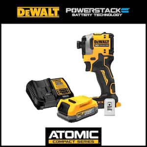 20-Volts Cordless Compact Impact Driver (Tool-Only) with 20-Volt Maximum Powerstack Battery Starter Kit