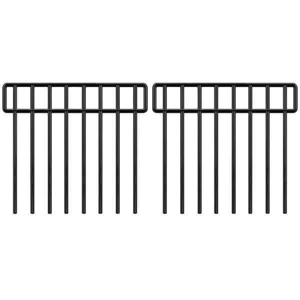 32 in. Metal Garden Fence 10 Panels No Dig Portable Barrier