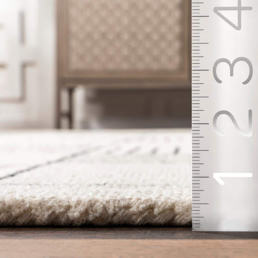 Danika Ivory 9' x 12' Handmade Wool Area Rug